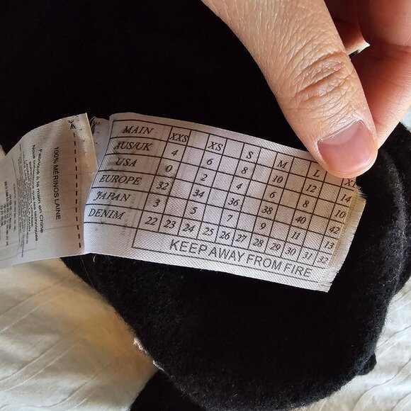 One Teaspoon 100% Merino Wool Knit Funnel Neck Dress - Black - Sz XS - Picture 5 of 16